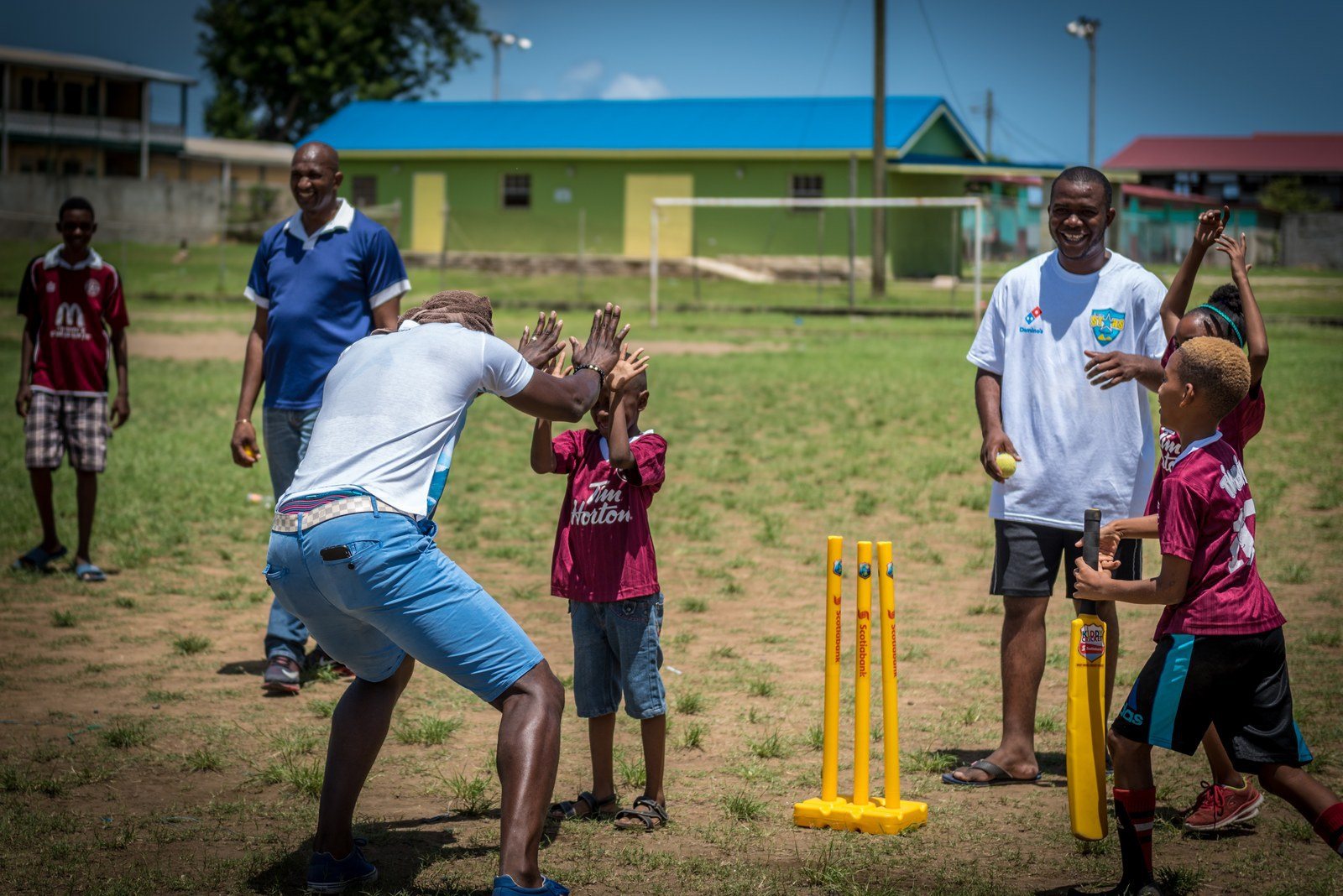Road tour: batting with kids on a village pitch